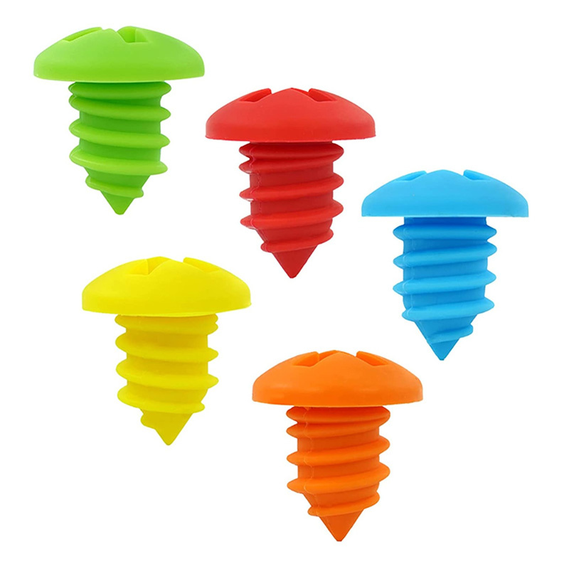 Kitchen Gadgets Home Party - 200Pcs Silicone Red Wine Stopper Screw