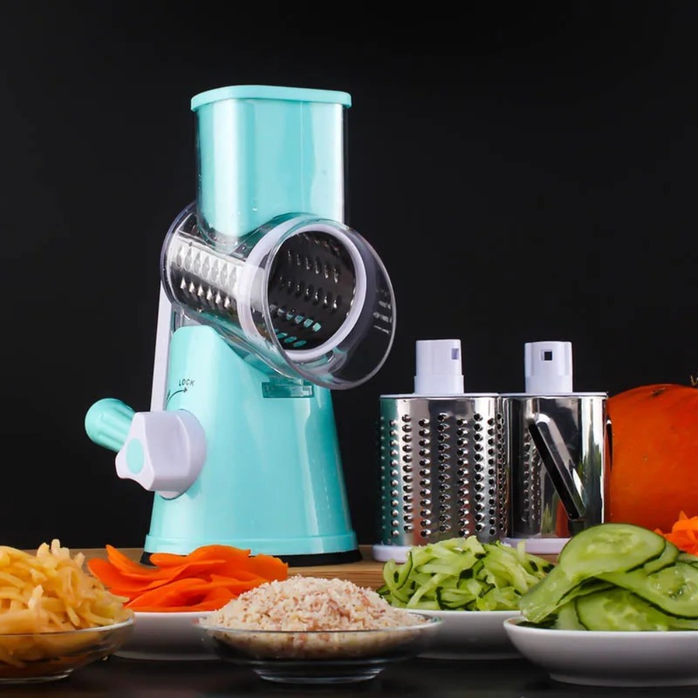 3-in-1 Rotary Food Slicer Chop - đánh giá và giá Cheese Grater Box