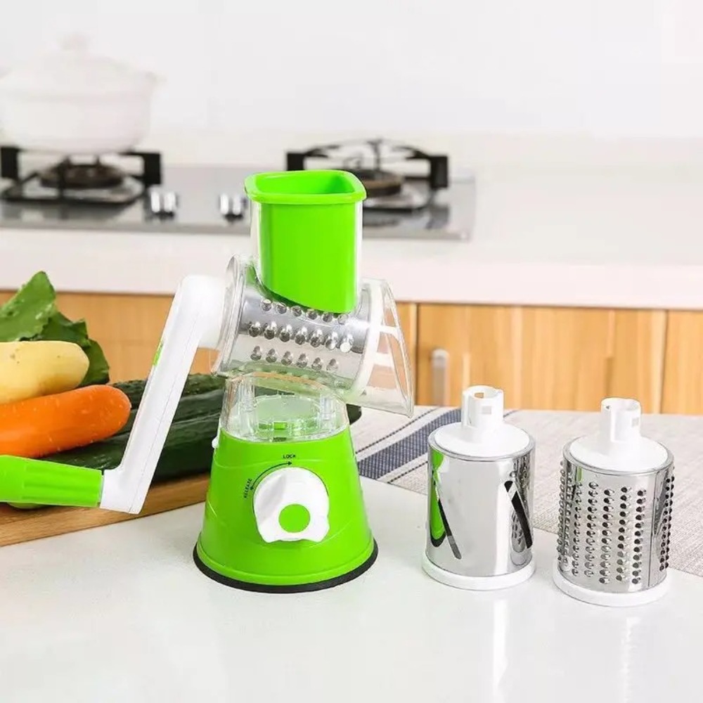 3-in-1 Rotary Food Slicer Chop - đánh giá và giá Cheese Grater Box