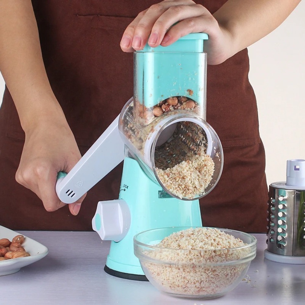 3-in-1 Rotary Food Slicer Chop - đánh giá và giá Cheese Grater Box