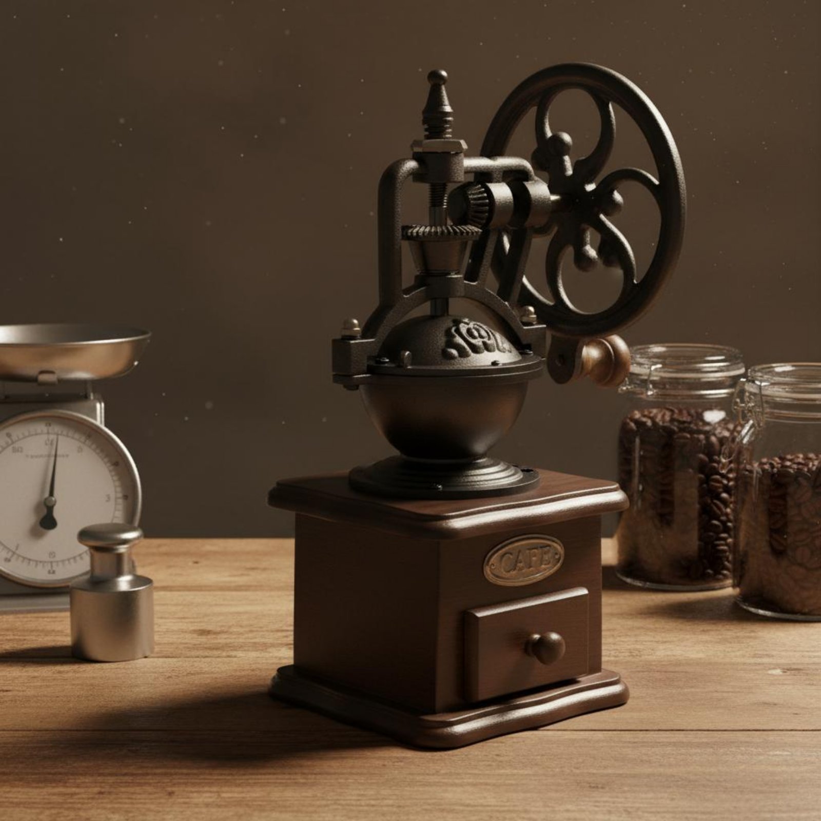 Manual Amusement Wheel Coffee  - đánh giá và giá Kitchen Gadgets Vintage